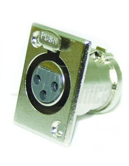 Presa XLR da pannello argento