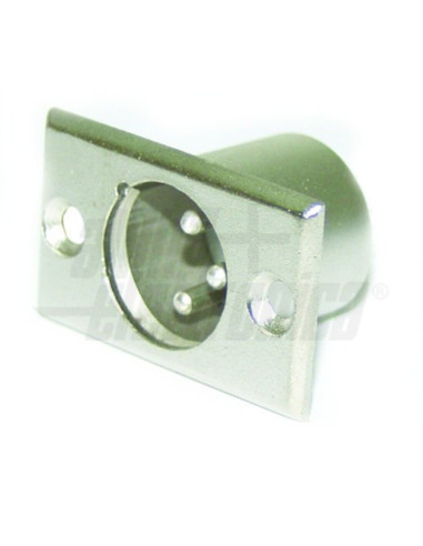 Spina XLR da pannello argento