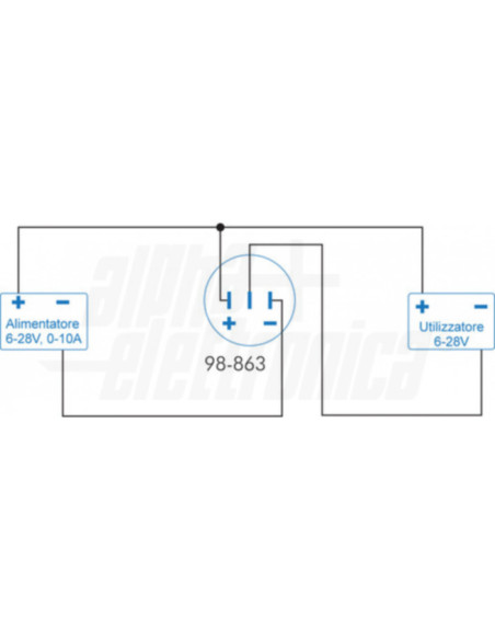 Display volmetro/amperometro 12/24v 0-10A per batterie