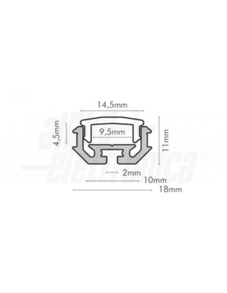 Profilo LED alluminio 2m + cover opale