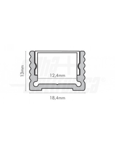 Profilo alluminio con copertura in...