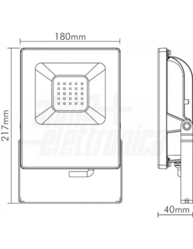 Faro LED 20W 12/24v 4000k IP65 2000lm 180x40mm