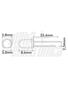 Diodo LED ⌀5mm verde alta luminosita'