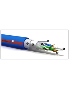 Cavo LAN Cat.6 UTP 4x2xAWG23 blu posa esterna