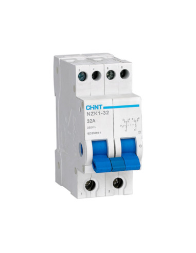 Commutatore uinpolare 1-2 32A barra din