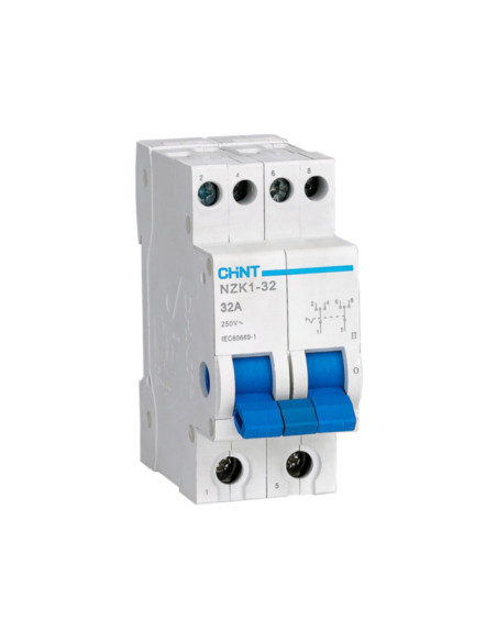 Commutatore uinpolare 1-2 32A barra din