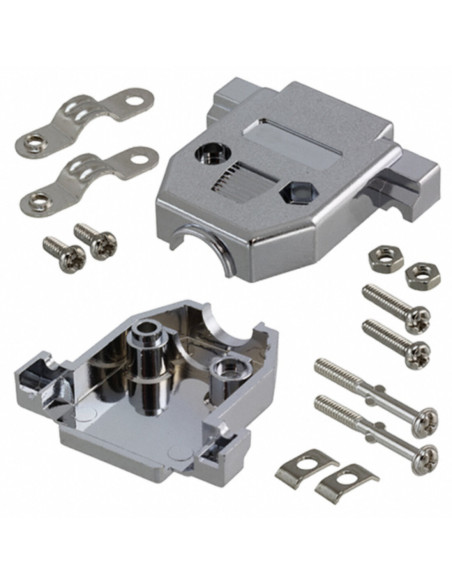 Guscio D-Sub 15p vite corta plastica metallizzata