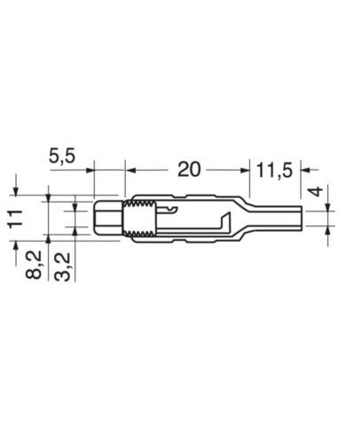 Presa volante rca bianca
