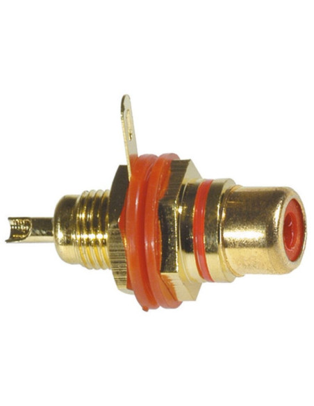 Presa pannello rca dorata nera pol.