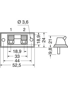 Morsettiera 2 poli per casse acustiche 2