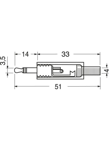 Spina volante 3,5mm stereo dorata