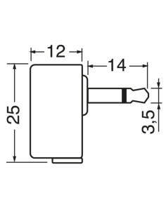 Spina volante angolo 2p ⌀3,5mm 2