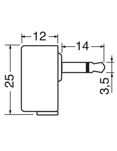 Spina volante angolo 2p ⌀3,5mm