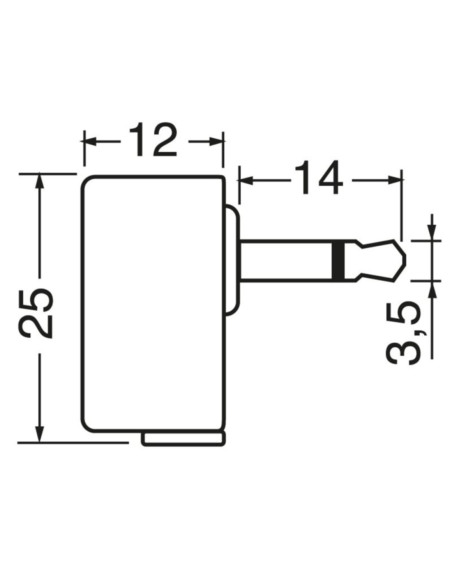 Spina volante angolo 2p ⌀3,5mm
