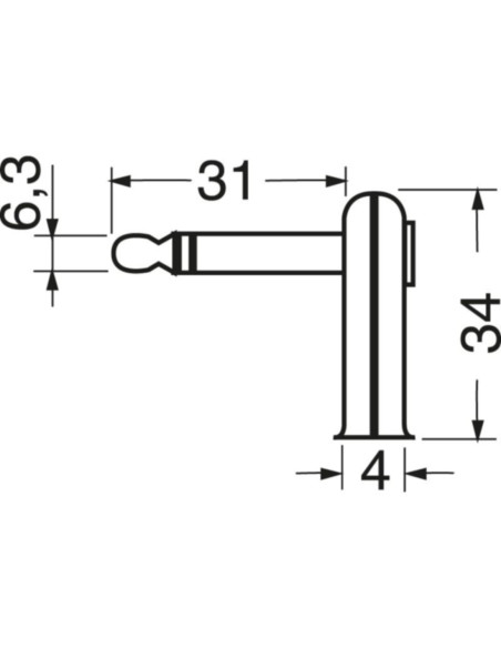 Spina volante ⌀6,3 st/ ad ang.3p