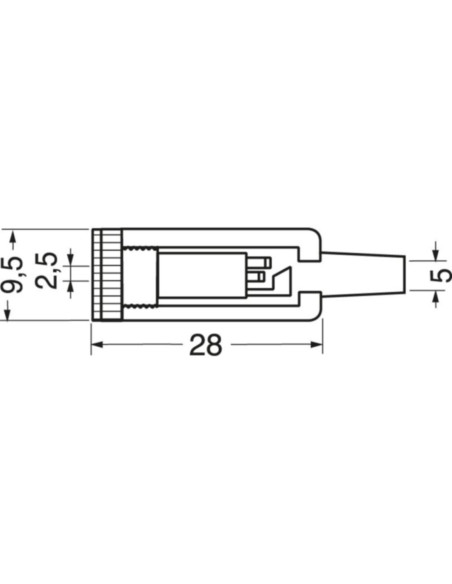 Presa volante ⌀2,5 stereo