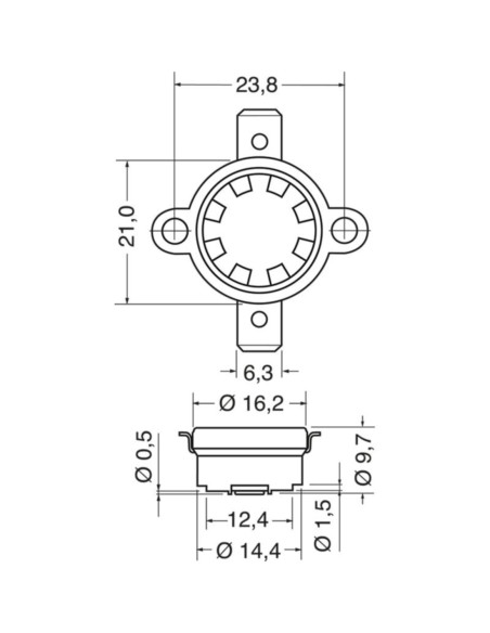 Interruttore termico NO 70°C