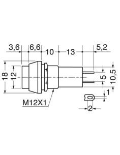 Pulsante normalmente aperto rosso 04/06481-00 2