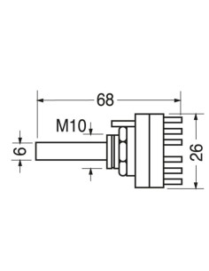 Commutatore circuito stampato 1 s. 1 via 11 p. 200ma 220v... 2