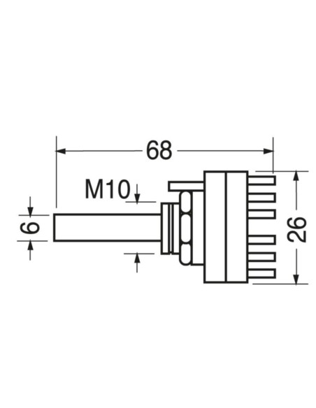 Commutatore circuito stampato 1 s. 1 via 11 p. 200ma 220v 400ma 30vcc