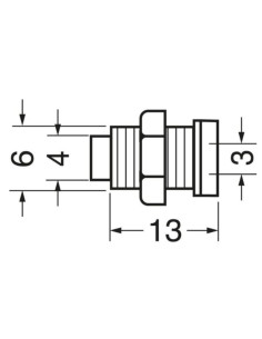 Porta LED incavato nichelato ⌀3mm 2