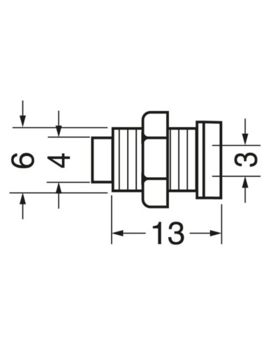 Porta LED incavato nichelato ⌀3mm