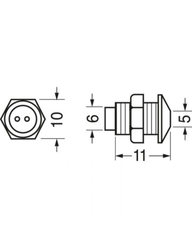 Portaled incavato nichelato ⌀5mm