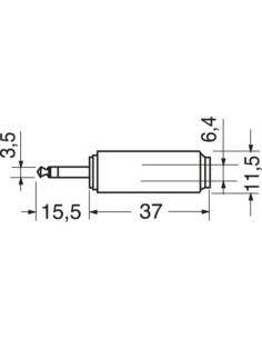 Adattatore sp.3,5 stereo-pr6,3 stereo 2