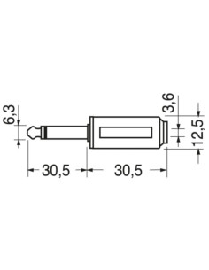 Adattatore sp.6,3 mono - pr.3,5 mono 2