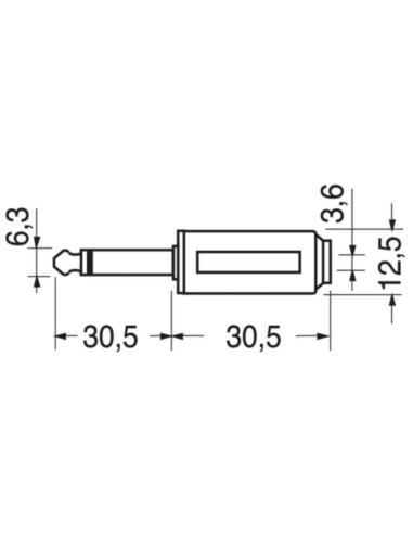 Adattatore sp.6,3 mono - pr.3,5 mono