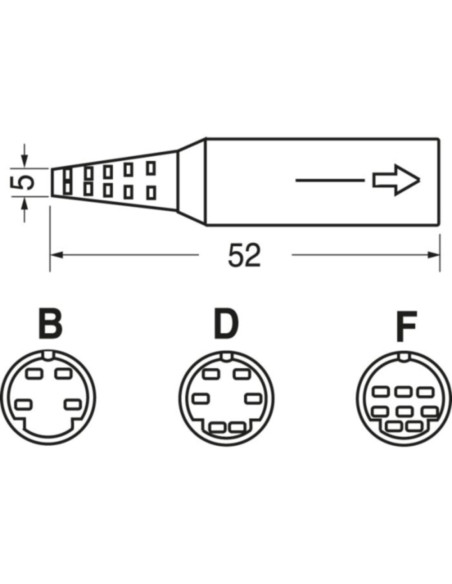 Presa mini din 6 poli