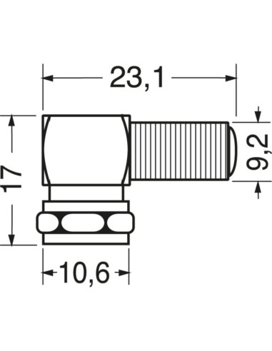 Adattatore spina f - presa f 90' 05/46050-00