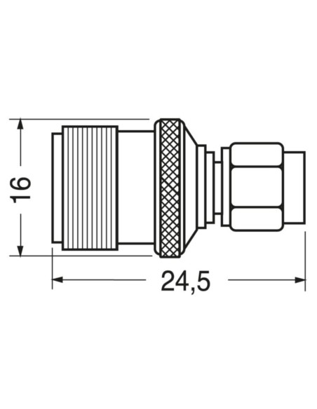 Adattatore spina sma rev presa n