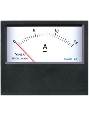 Strumento pannello analogico 0-15a 70x60mm
