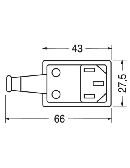 Presa volante tripolare ad angolo cee