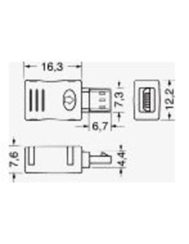 Spina micro USB b volante a saldare