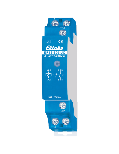 Relè monostabile da barra DIN con 2 contatti NA 16A