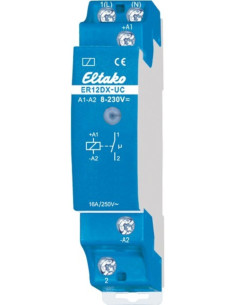 Relé DIN elettronico 12-230Vac/Vdc 1 NO max 16A 250Vac