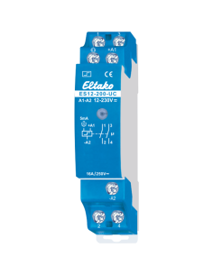 Relé DIN passo passo, 2 contatti NO 16A universale 8-230V