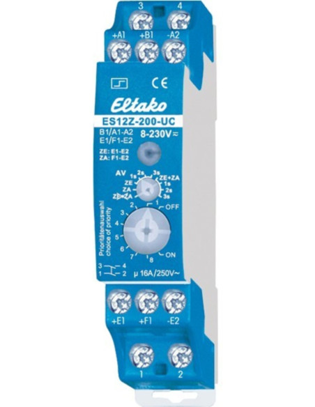 Relé DIN passo/passo 12-230Vac/Vdc 2 NO max 16A - con configurazione carico