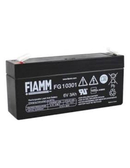 Batteria al piombo Fiamm FG  6V    3Ah 65x95x33