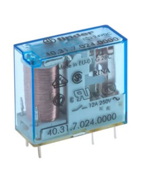 Rele' 12VAC 1SC 12A 250V  cir stamp