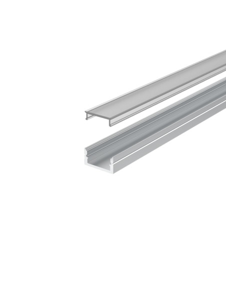 Profilo LED 18x9mm 2m con cover opale modello PRO-1809 SURFACE