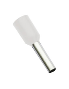 Terminale a bussola isolato x cavo 0,5mm bianco -...