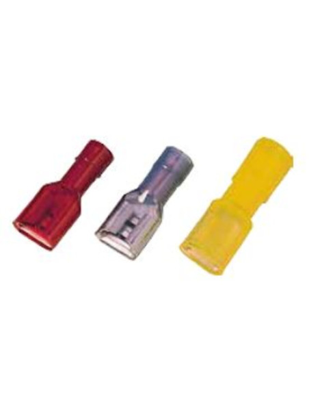 Faston femmina completamente isolato rosso 2,8mm