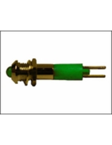 Led  5mm sporgente verde  12 V dc