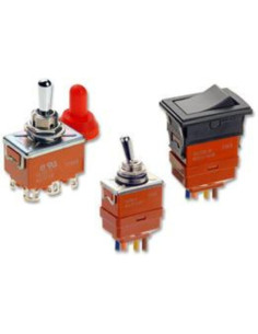 Interruttore a levetta 15A on off on faston .250...