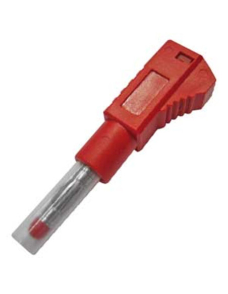 Spina banana professionale di sicurezza ⌀4 rosso