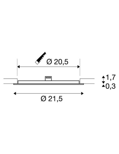 Senser in 24 int LED incasso bianco plafone...