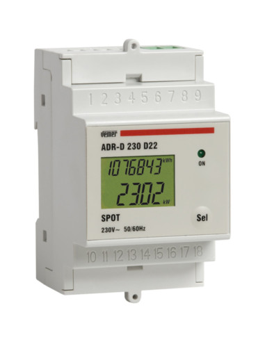 Analizzatore di rete monofase barra din...